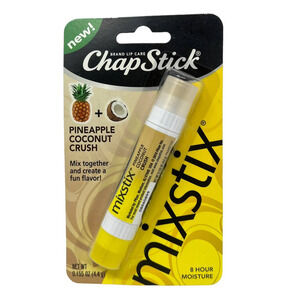 Collectible ChapStick MIXSTIX PINEAPPLE + COCONUT CRUSH 8 Hour Moisture RARE HTF